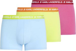 Karl Lagerfeld 3-pack boxershorts met logoband Geel
