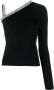 Karl Lagerfeld Asymmetrische top Zwart - Thumbnail 1
