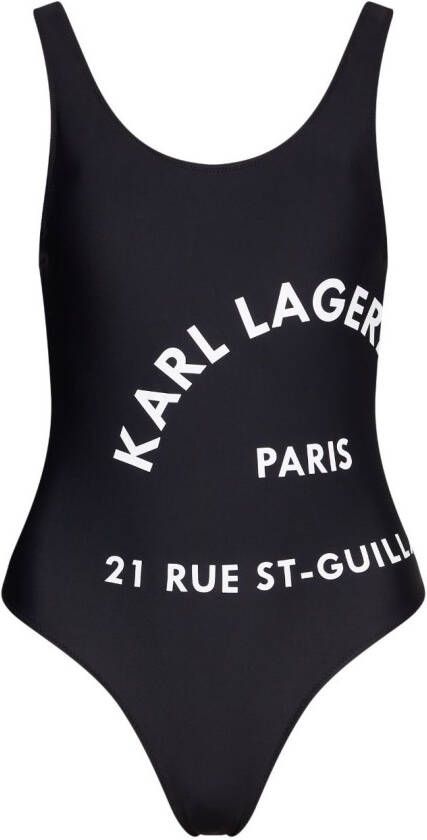 Karl Lagerfeld Badpak met logoprint Zwart