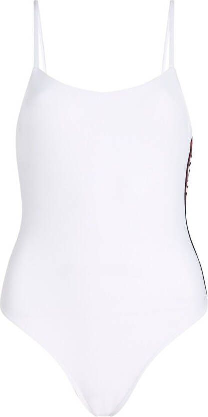 Karl Lagerfeld Badpak met logoprint Wit