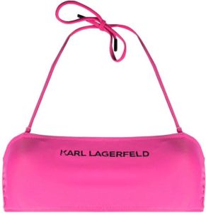 Karl Lagerfeld Bandeau bikinitop Roze