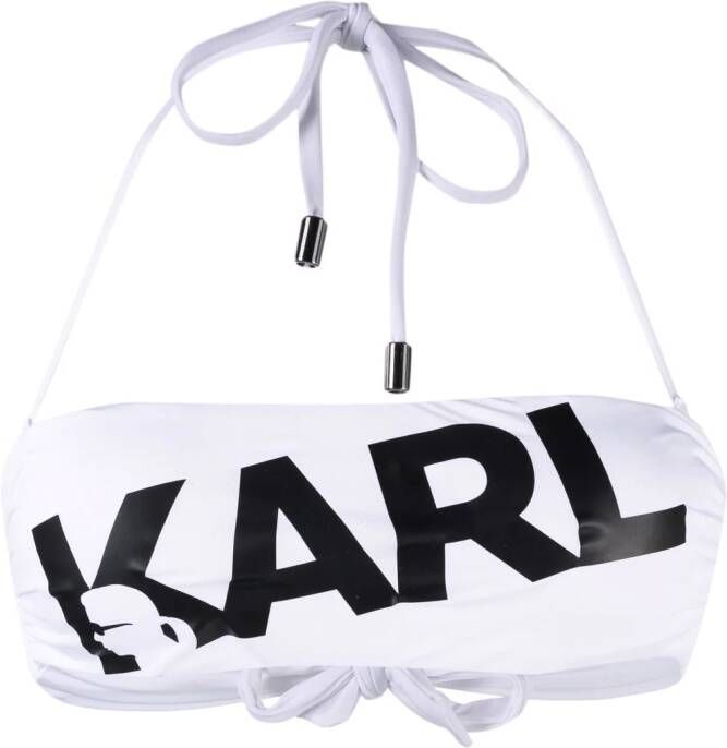 Karl Lagerfeld Bandeau bikinitop Wit