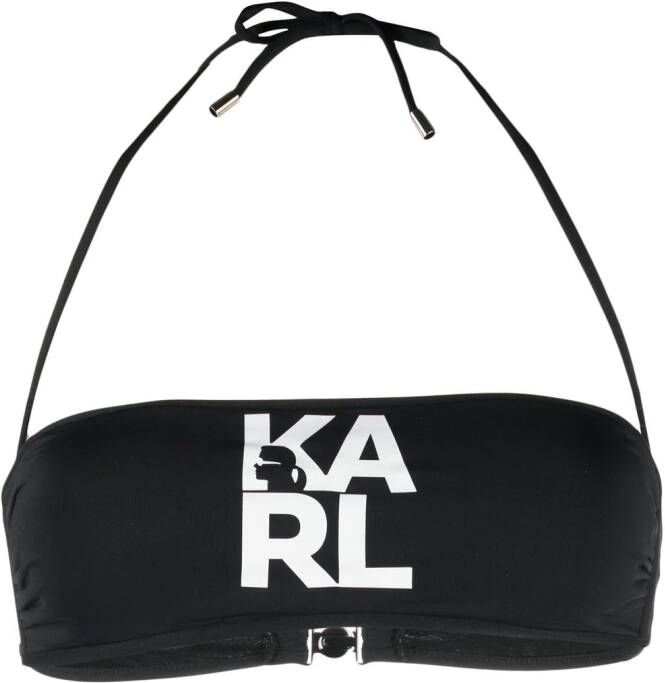 Karl Lagerfeld Bandeau bikinitop Zwart