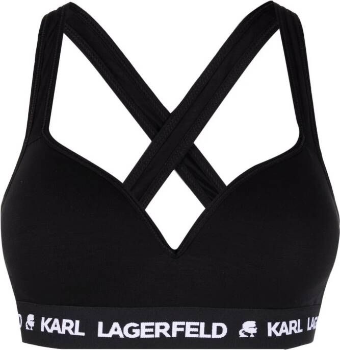 Karl Lagerfeld Bh met logoband Zwart