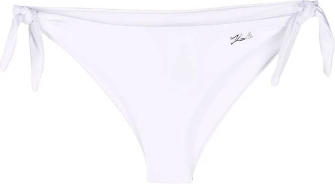 Karl Lagerfeld Bikinislip met logo Wit