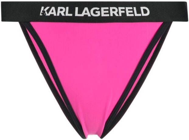 Karl Lagerfeld Bikinislip met logoband Roze