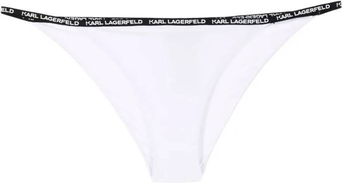 Karl Lagerfeld Bikinislip met logoband Wit