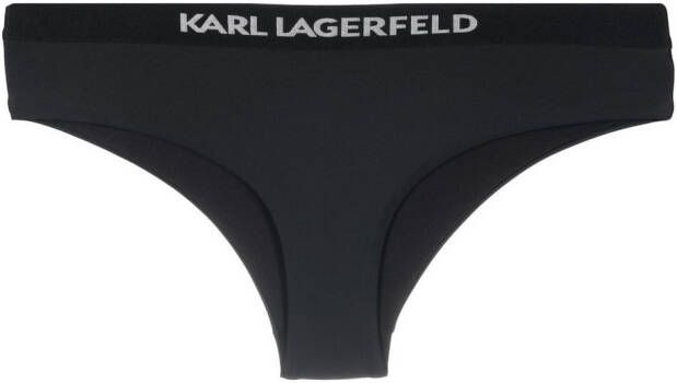 Karl Lagerfeld Bikinislip met logoprint Zwart