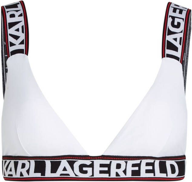 Karl Lagerfeld Bikinitop met logoprint Wit
