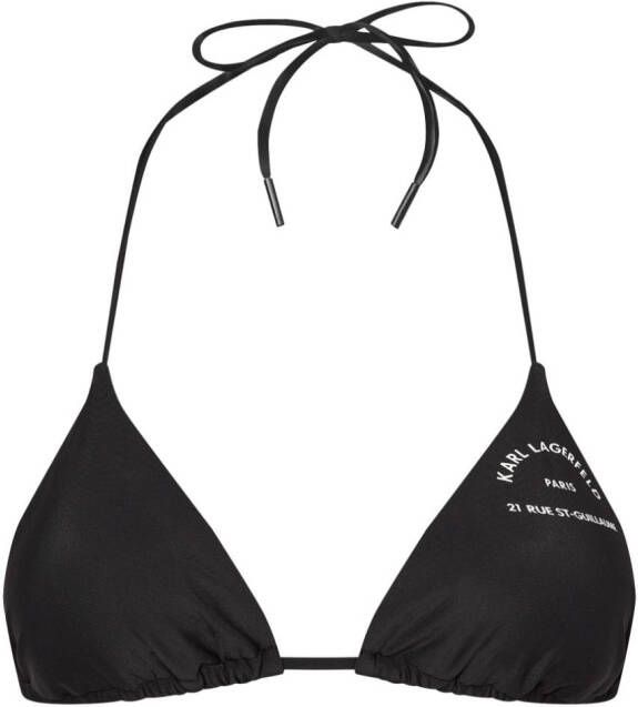 Karl Lagerfeld Rue St-Guillaume triangel bikini Zwart