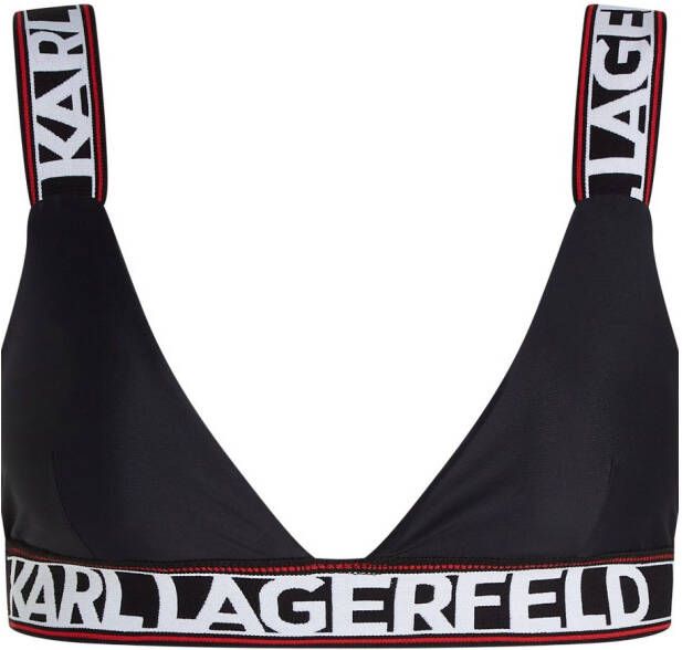 Karl Lagerfeld Bikinitop met logoprint Zwart