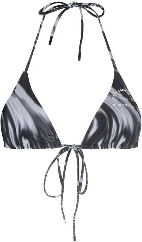 Karl Lagerfeld Rue St-Guillaume wikkel bikinitop Zwart
