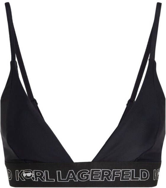 Karl Lagerfeld Ikon triangel bikinitop Zwart