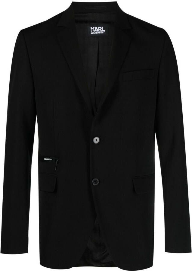 Karl Lagerfeld Blazer met enkele rij knopen Zwart