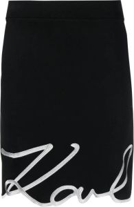 Karl Lagerfeld Blouse met geborduurd logo Zwart