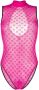 Karl Lagerfeld Doorzichtige body met monogram Roze - Thumbnail 1