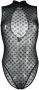 Karl Lagerfeld Doorzichtige body met monogram Zwart - Thumbnail 1