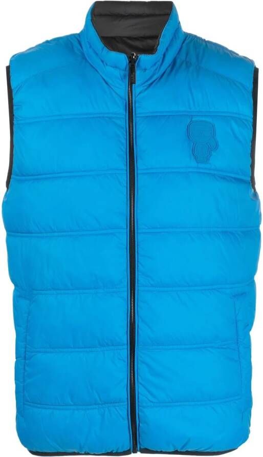 Karl Lagerfeld Bodywarmer met logopatch Blauw