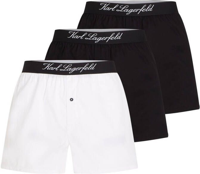 Karl Lagerfeld Drie Hotel Karl boxershorts Zwart
