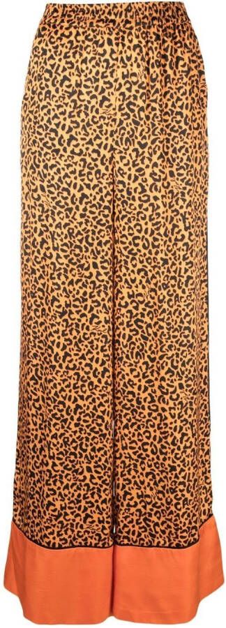 Karl Lagerfeld Broek met luipaardprint Oranje