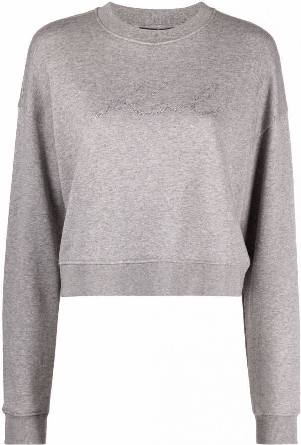 Karl Lagerfeld Cropped sweater Grijs