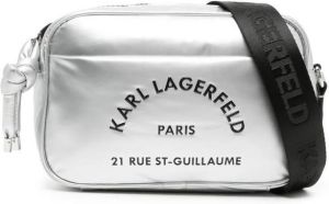 Karl Lagerfeld Crossbodytas met logo-reliëf Zilver