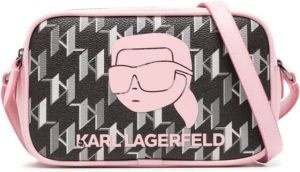 Karl Lagerfeld Crossbodytas met logoprint Roze