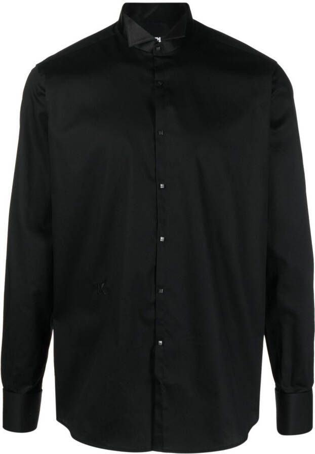 Karl Lagerfeld Effen overhemd Zwart