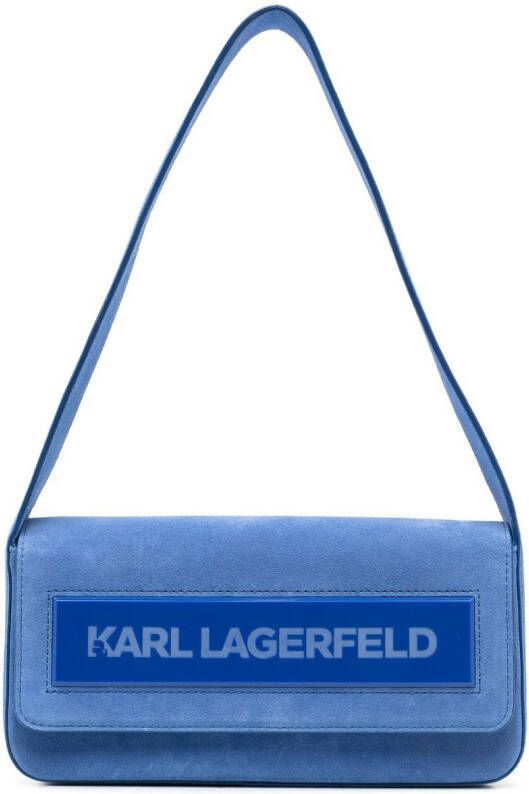 Karl Lagerfeld IKON K medium Flap schoudertas Blauw
