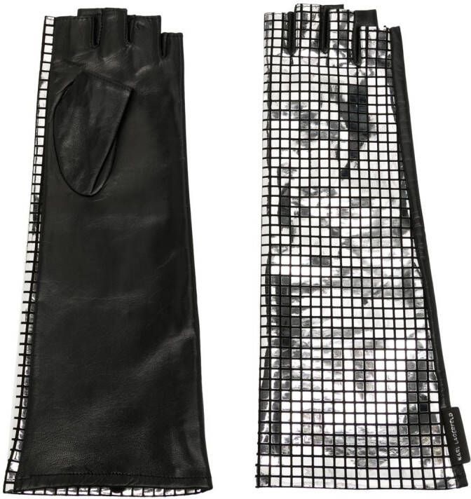 Karl Lagerfeld Vingerloze handschoenen Zilver