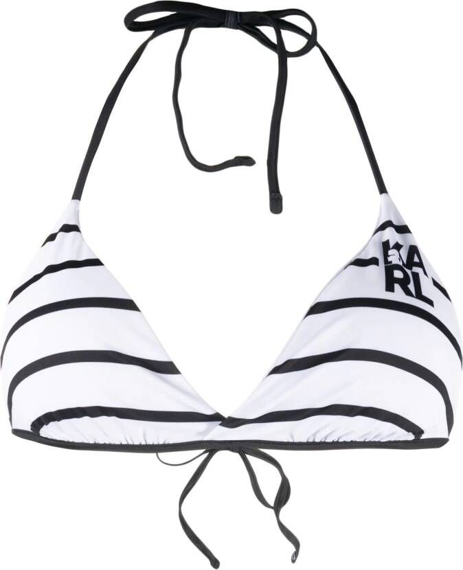 Karl Lagerfeld Gestreepte bikini Wit
