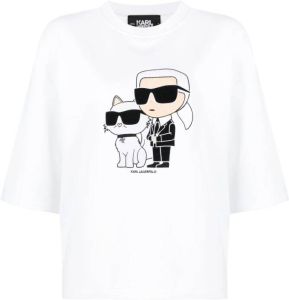 Karl Lagerfeld T-shirt met grafische print Wit