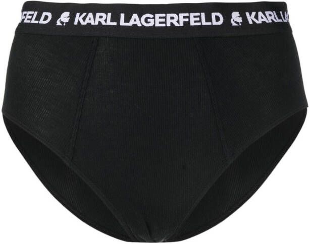 Karl Lagerfeld High waist slip Zwart