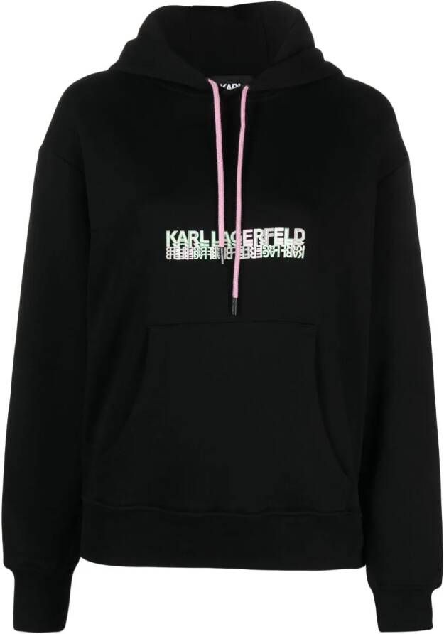 Karl Lagerfeld Hoodie met logoprint Zwart
