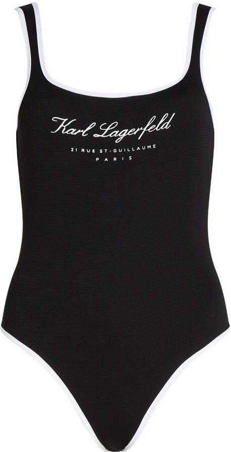 Karl Lagerfeld Badpak met open rug Zwart
