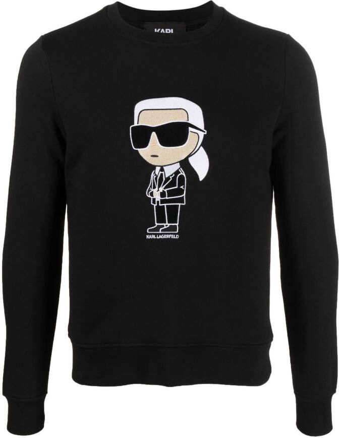 Karl Lagerfeld Sweater met ronde hals Zwart