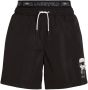 Karl Lagerfeld Ikon zwembroek met dubbele tailleband Zwart - Thumbnail 1