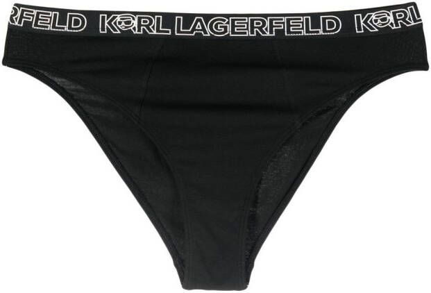 Karl Lagerfeld High waist slip Zwart