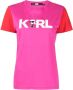 Karl Lagerfeld T-shirt met logo Roze - Thumbnail 1