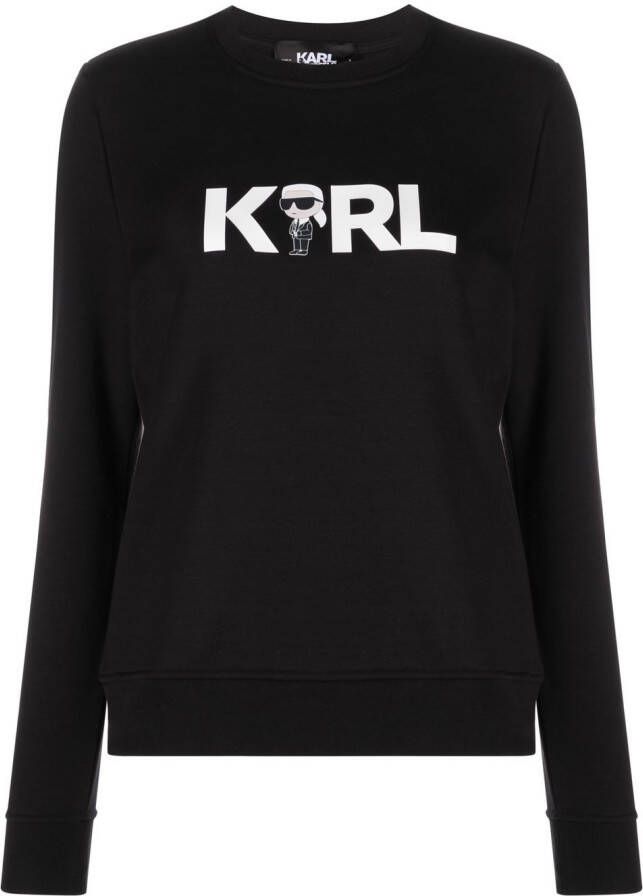 Karl Lagerfeld Ikonik 2.0 Karl sweater met logo Zwart