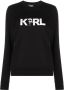Karl Lagerfeld Ikonik 2.0 Karl sweater met logo Zwart - Thumbnail 1