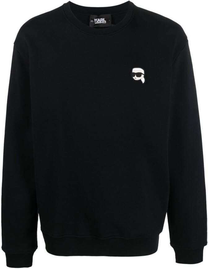 Karl Lagerfeld Ikonik sweater van biologisch katoen Zwart
