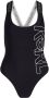 Karl Lagerfeld Ikon badpak met logoprint Zwart - Thumbnail 1