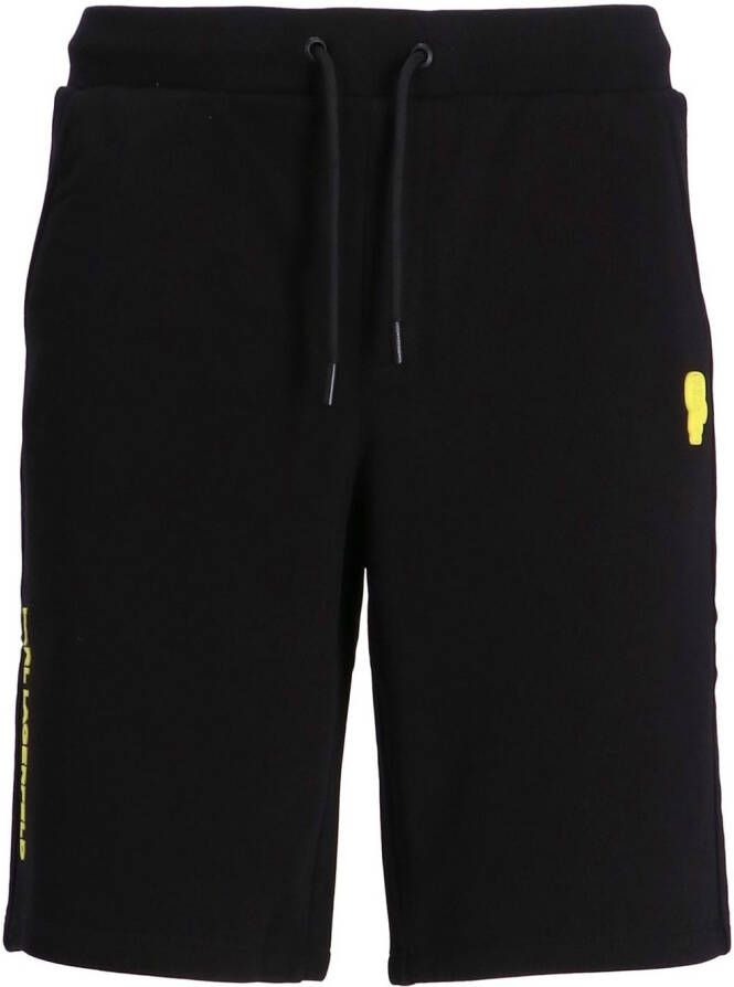 Karl Lagerfeld Ikonik Karl bermuda shorts met patch Zwart