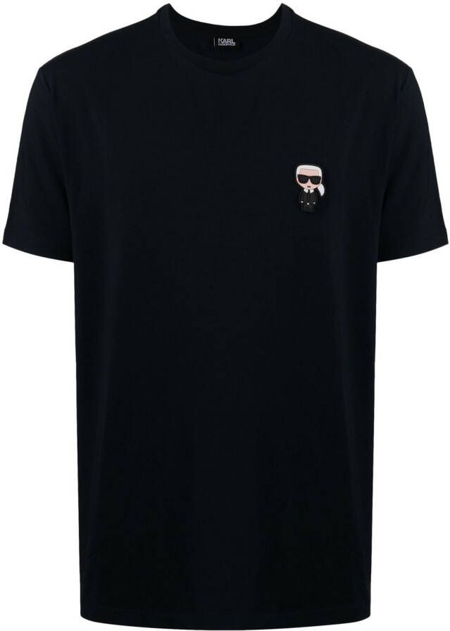 Karl Lagerfeld T-shirt met patch Blauw