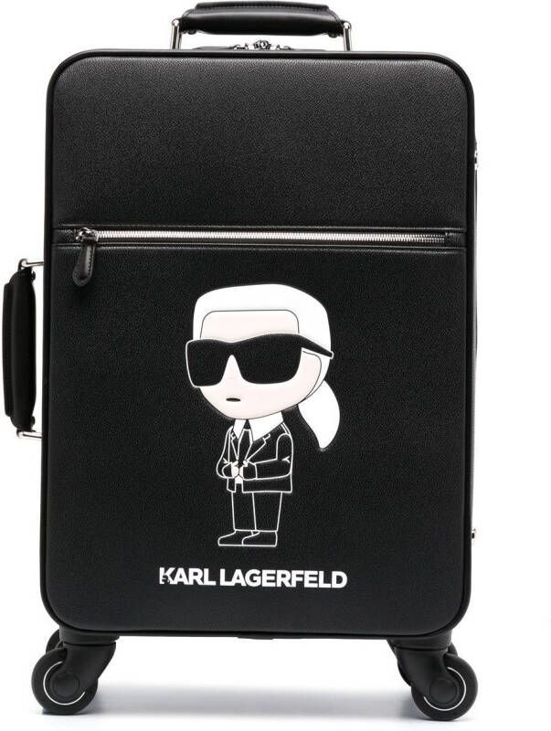 Karl Lagerfeld Koffer met Ikonik Karl-print Zwart