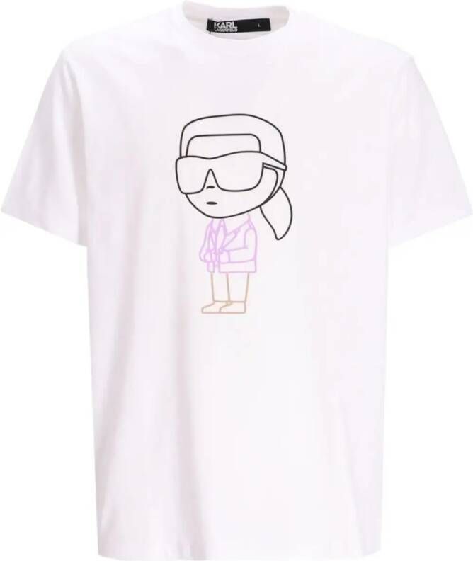 Karl Lagerfeld T-shirt met print Wit