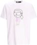 Karl Lagerfeld T-shirt met print Wit - Thumbnail 1