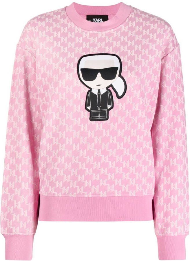 Karl Lagerfeld Ikonik Karl sweater met monogram Roze