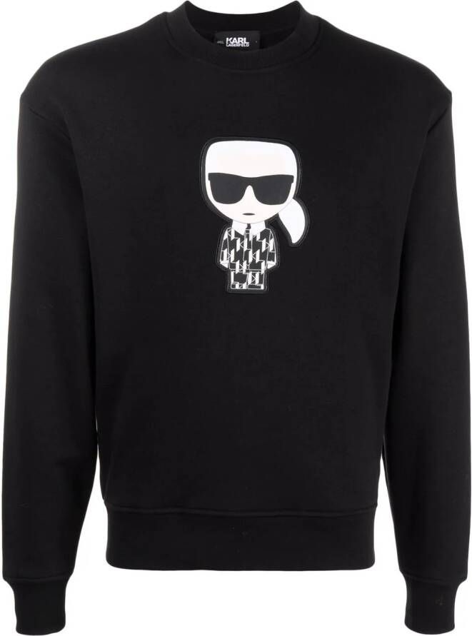Karl Lagerfeld Ikonik Karl sweater van biologisch katoen Zwart